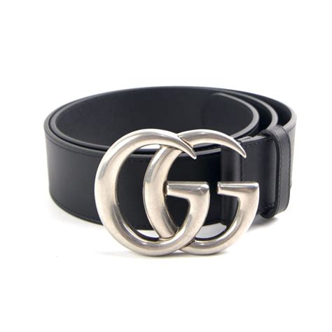 gucci black belt with silver buckle|black gucci belt with buckle.